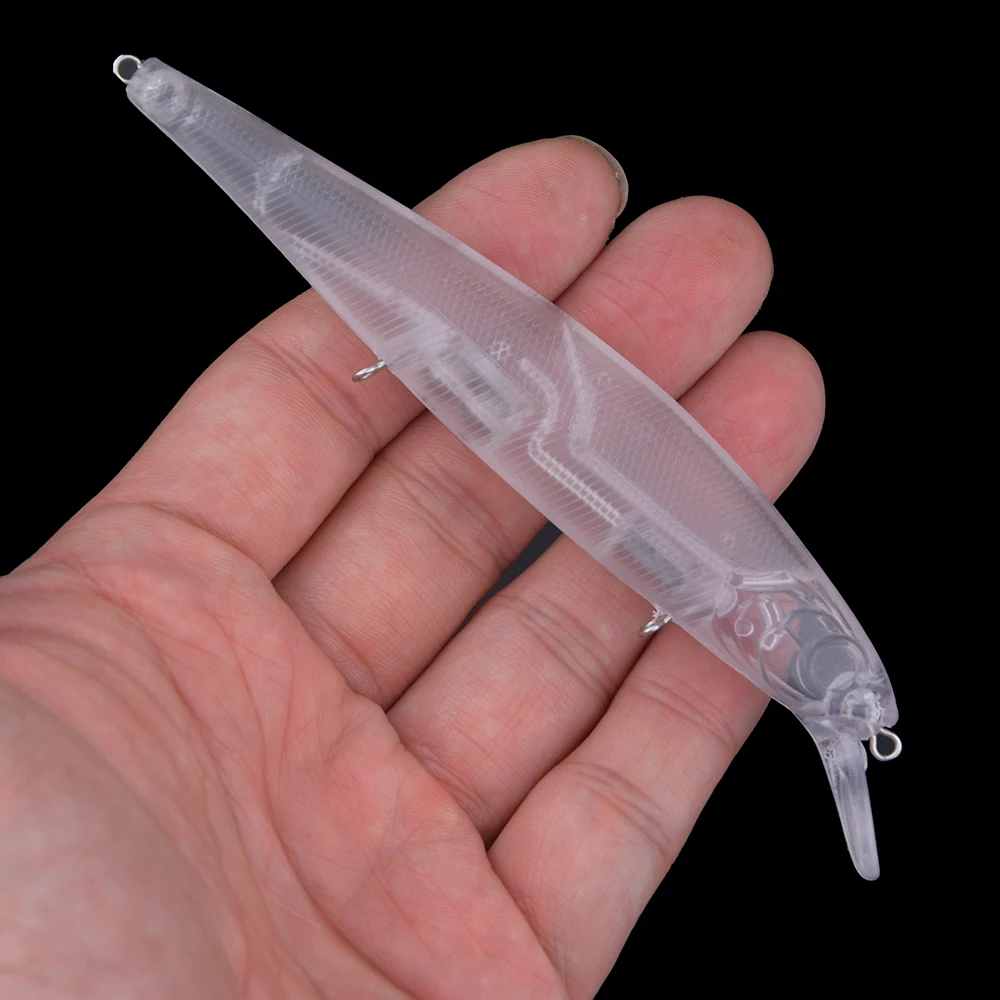 Chan'sHuang Señuelo Minnow Flotante DIY sin pintar con sonajero - imagen 5