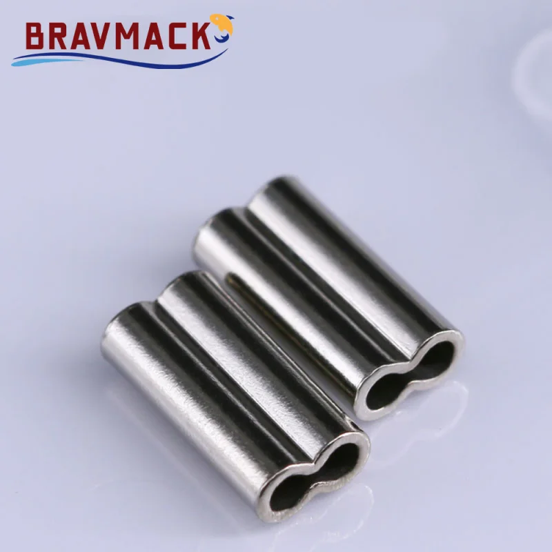 50 Uds. Conector de manguitos de prensado de tubo de pesca de cobre doble para accesorios de aparejo accesorios de pesca - imagen 5