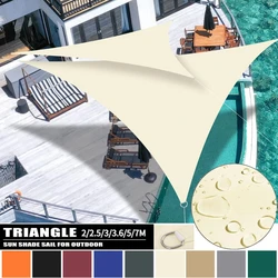 Toldo de sombra triangular impermeable para patio y jardín