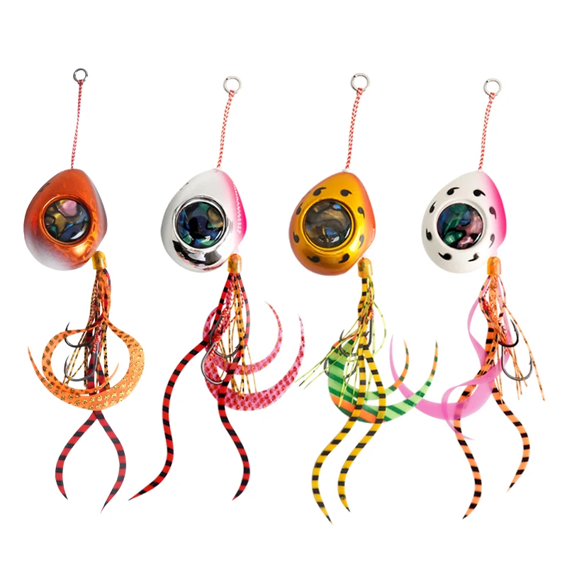 Plantilla Kabura de goma Tai de 60g-300gTenia, plantilla deslizante, pargo, culata marina, Control profundo con falda de goma, señuelo de Jigging - imagen 5