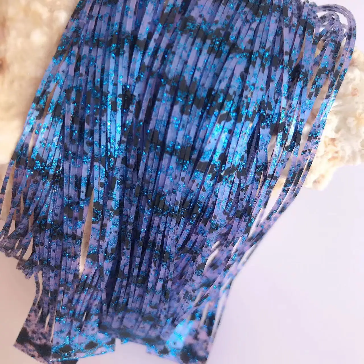 Capas de falda de silicona para señuelo de pesca, Material de falda de silicona para artesanía de aparejos, Spinner DIY, plantillas de goma, Buzzbait 8853-315 - imagen 3