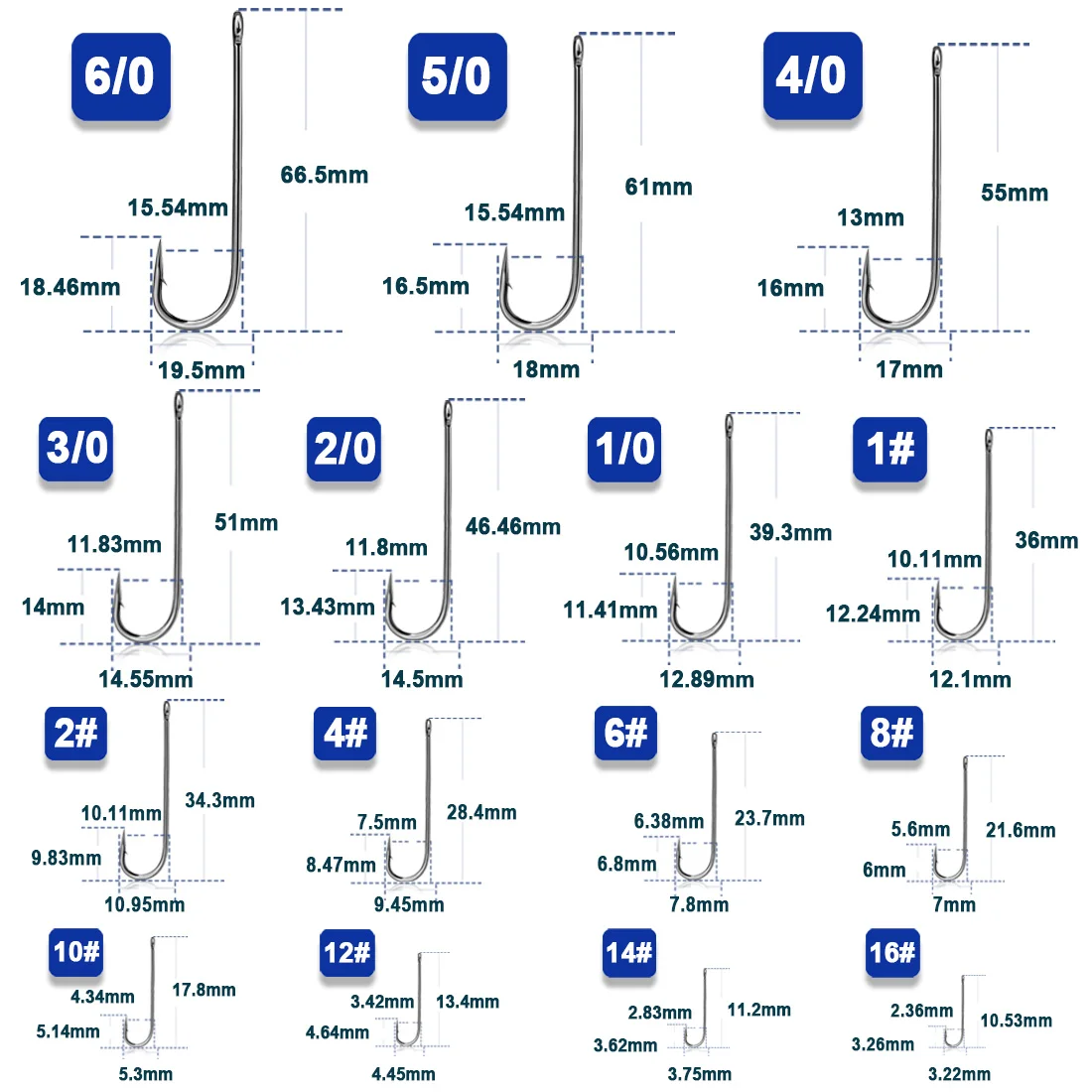 9KM 50 Uds anzuelos de pesca anzuelo de mango largo anzuelos de mar con púas anzuelos de gusano de acero alto en carbono aparejos de pesca - imagen 3