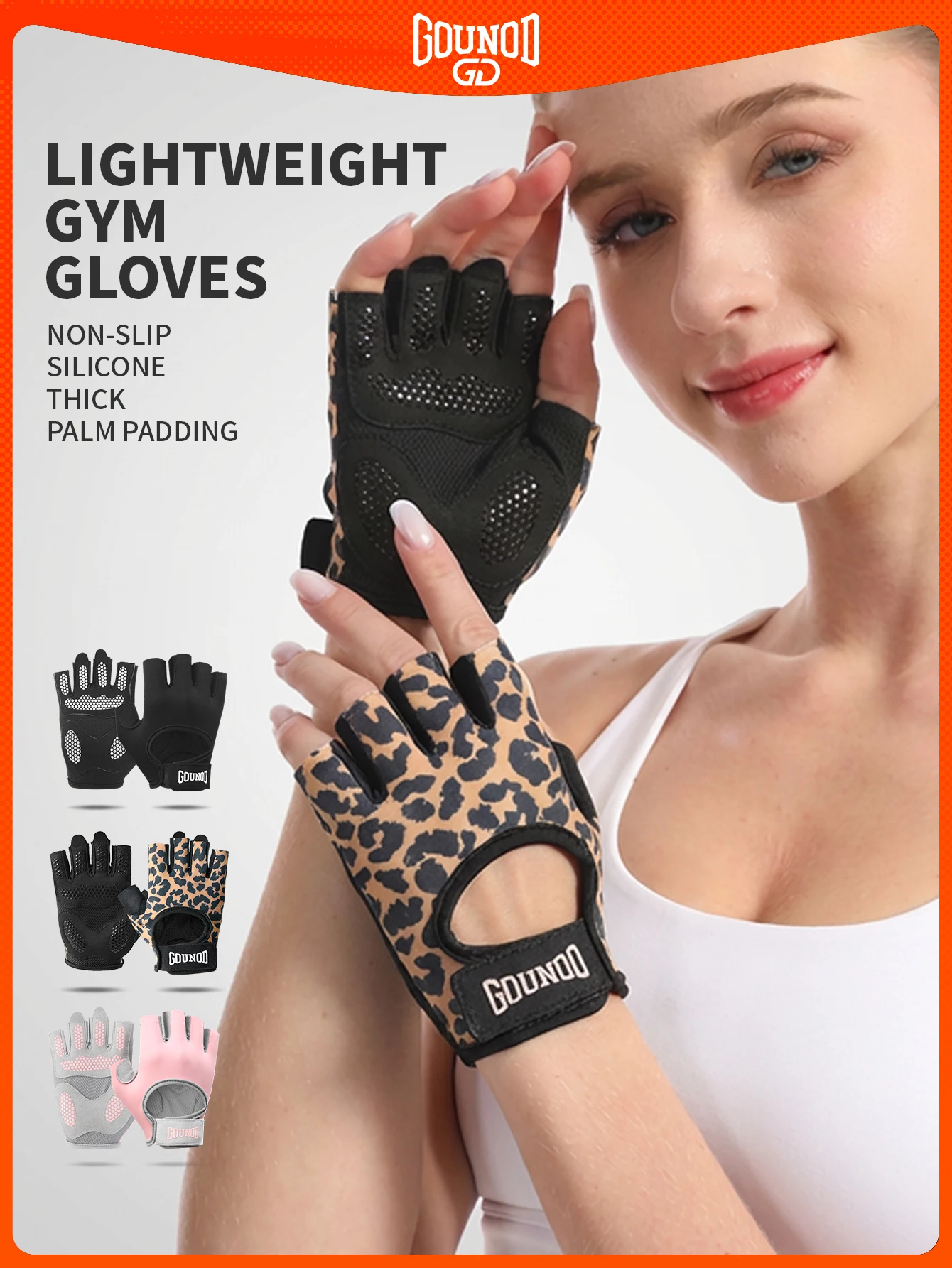 Guantes fingerless pesca – Palma silicona antideslizante para entrenamiento - imagen 5