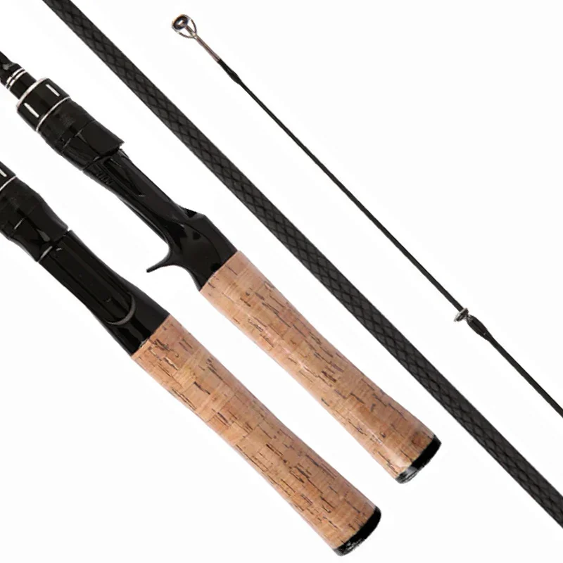 Juego combinado de caña y carrete de Pesca con señuelo de carbono portátil, carrete de Pesca de Baitcasting/Spinning de 1,68/1,8 m con línea para Pesca de carpa - imagen 3