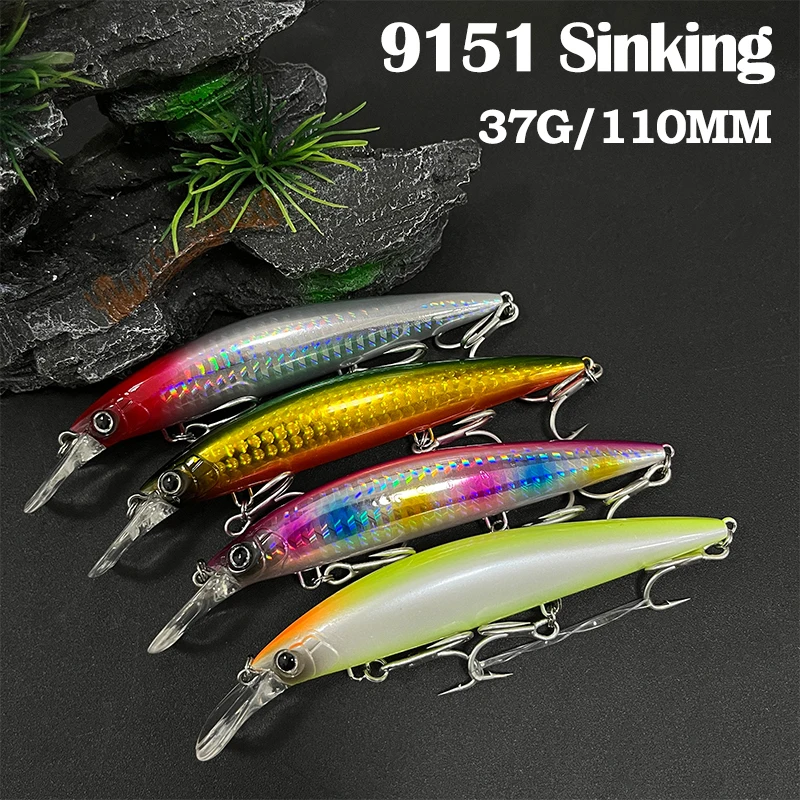 Señuelo Minnow de hundimiento 37g 110mm para lucio, swimbait - imagen 2