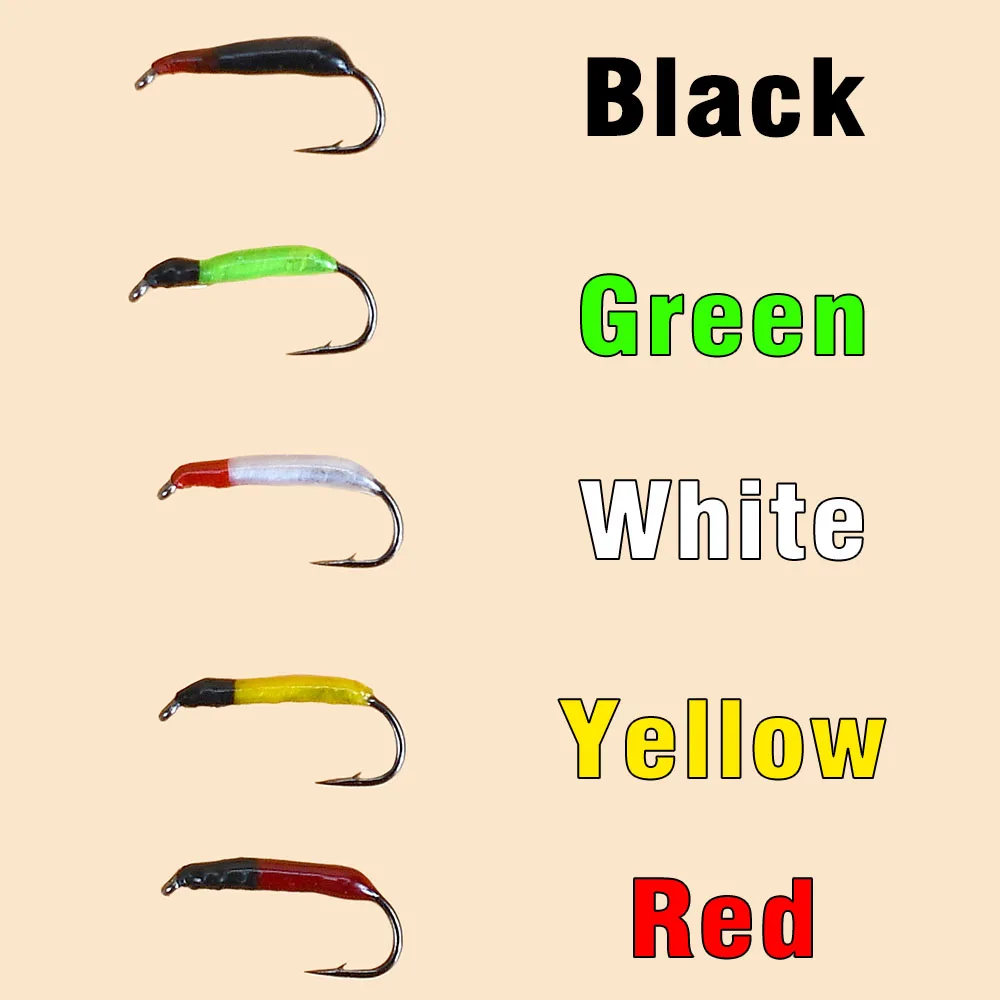 MNFT10Pcs/caja Ninfa Scud Bug gusano mosca Caddis larvas insecto cebos de hundimiento rápido trucha Señuelos de pesca - imagen 3