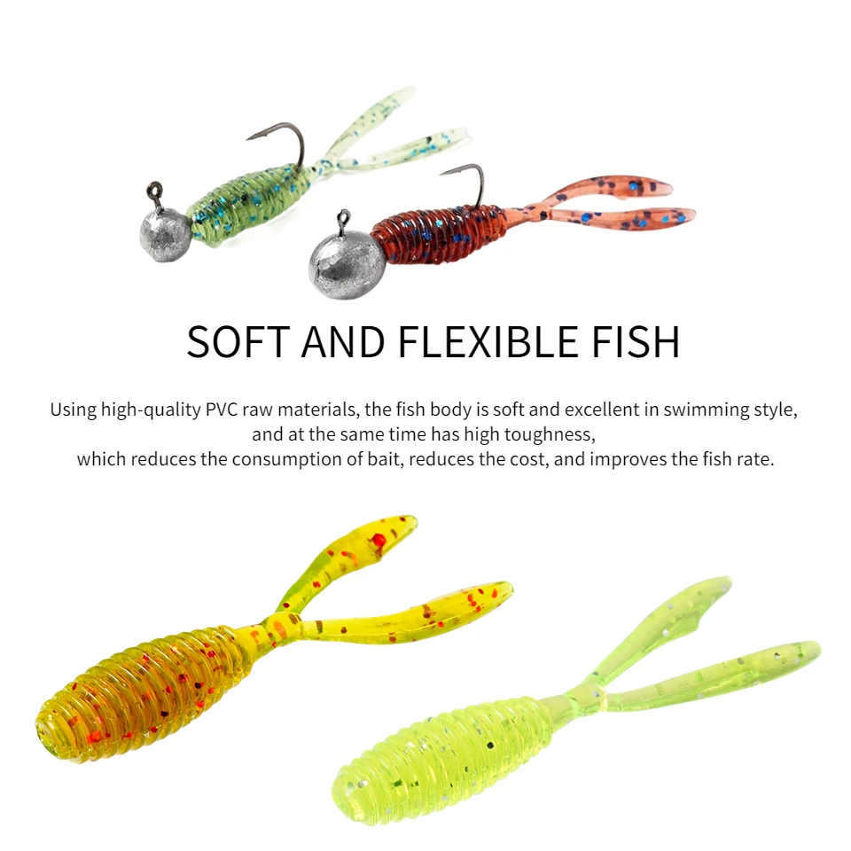 Cebos artificiales de gusano suave para pesca en roca, Wobblers Leurre Souple, perca, trucha, 36mm/0,4g, lote de 20 unidades - imagen 2