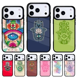 Funda para Teléfono con Diseño de Mano de Fátima para iPhone 17 16 15 14 13 Pro Max, Carcasa Trasera para 12 11 Pro