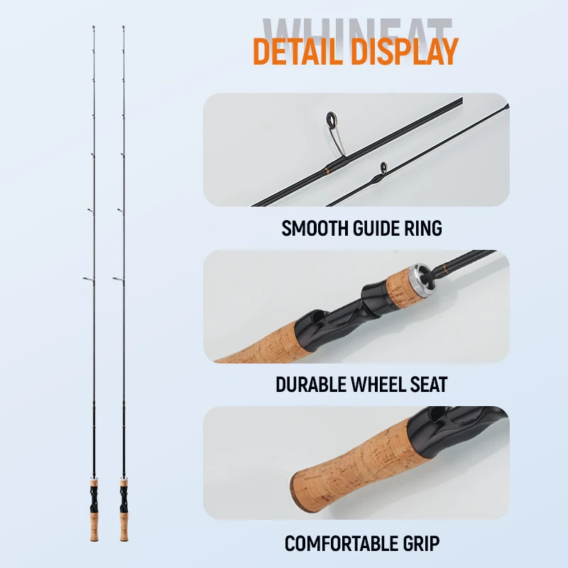 Caña de pescar giratoria DEUKIO de carbono, 4 secciones, 1,8 m, caña de viaje portátil, cañas de pescar giratorias, aparejos de pesca - imagen 4