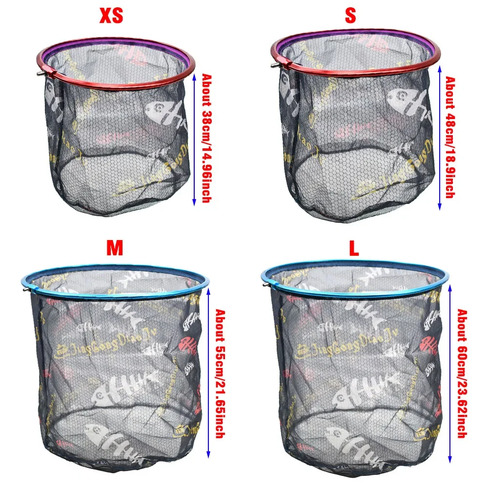 Red de pesca con cabeza de malla Circular de aleación de aluminio para exteriores, trampa para peces de carpa desmontable, red de aterrizaje para peces grandes para pesca con caña - imagen 3