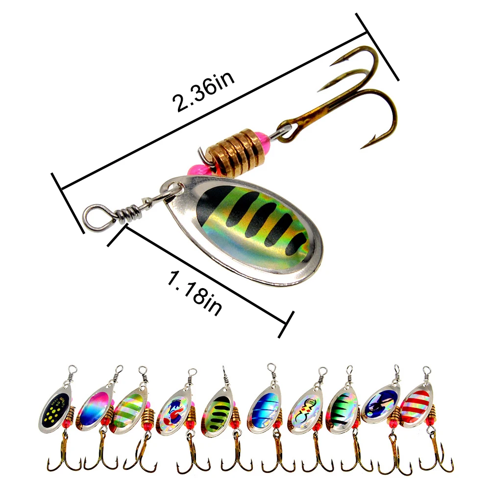 Cuchara spinner metálica lubina y lucio – Señuelo pesca agua dulce - imagen 3