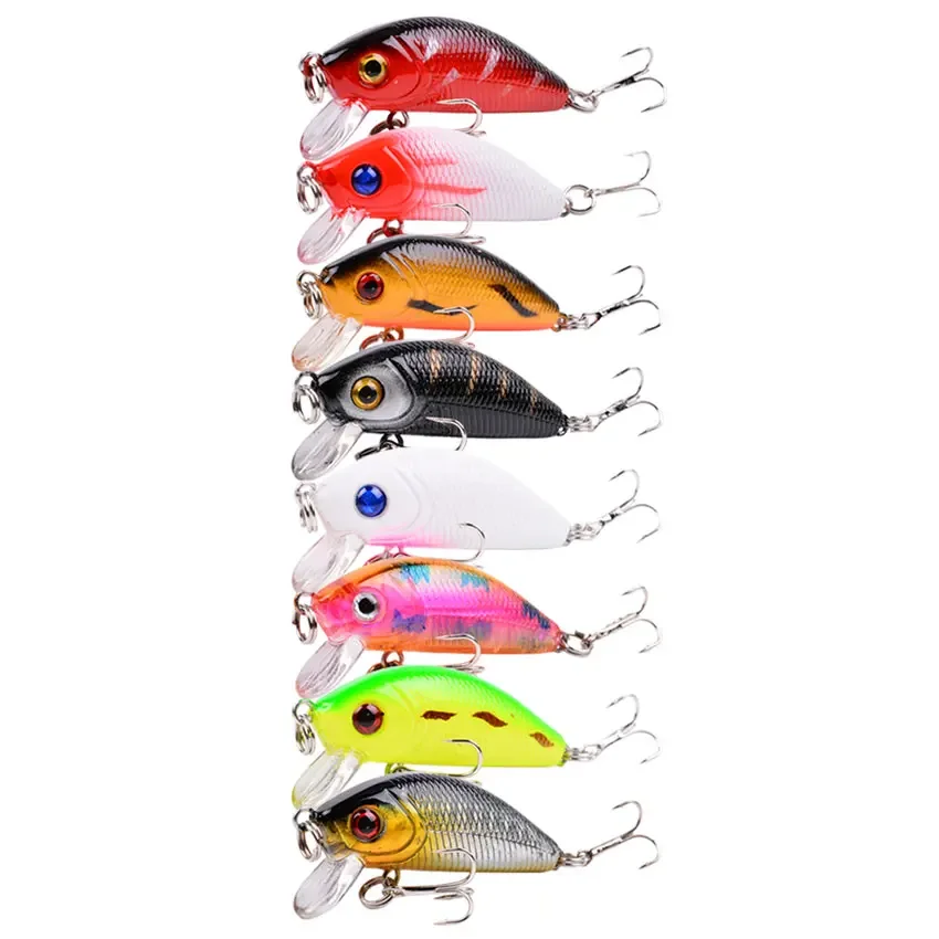 Señuelo de Pesca de piscardo de 8 piezas, 50mm, 3,6g, cebo duro Topwater, Wobbler Jig, Crankbait, carpa, lubina a rayas, aparejos de Pesca SwimBait - imagen 5