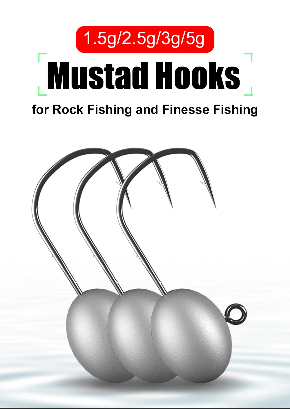Mustad ganchos perfectos para la pesca de roca y aletas