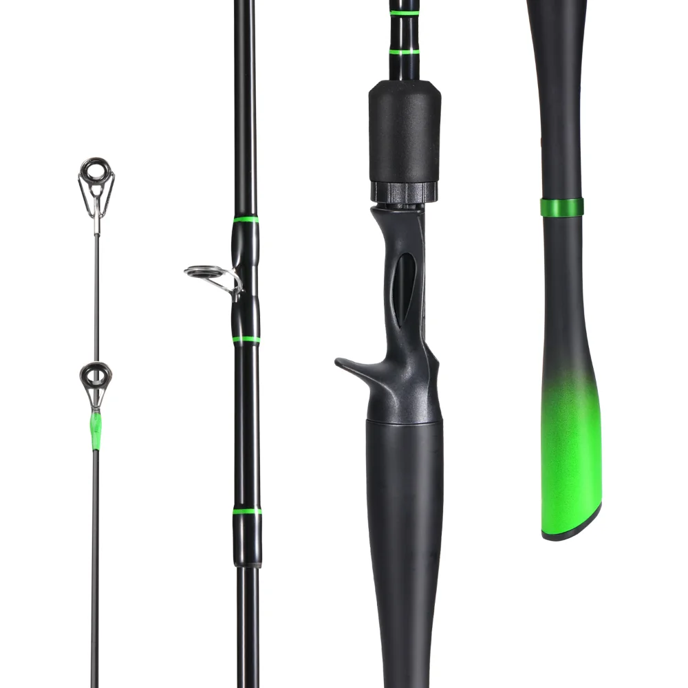 Caña de pescar giratoria Sougayilang, cañas de fibra de carbono de 5 secciones, arrastre máximo de 1,8 m-2,4 m, cañas de pescar de 6,6 lb para pesca en agua dulce - imagen 2