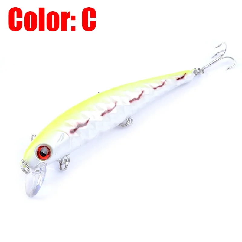 Señuelo de Pesca Minnow, 12cm, 14g, Wobblers flotantes, láser Artificial, cebo de plástico duro, Crankbait, aparejos de Pesca para lubina, 1 ud.