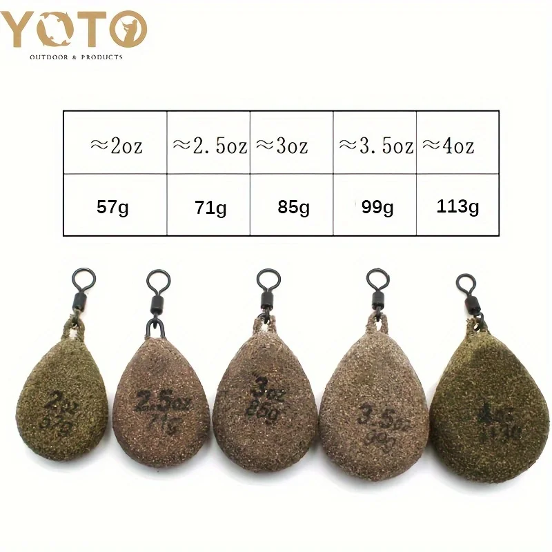 Plomo de carpa YOTO en línea con pesas para pesca