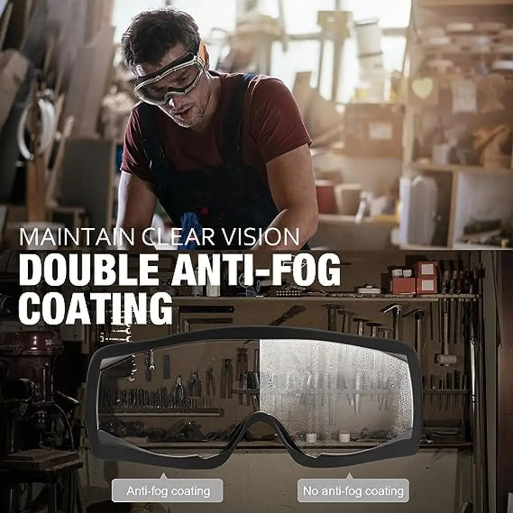 Gafas de seguridad grado industrial con lentes transparentes antivaho - imagen 4