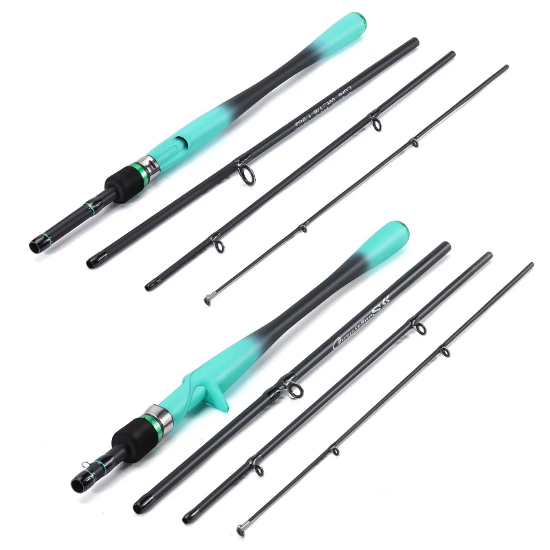 Sougayilang-caña de pescar ultraligera de 4 secciones, caña de carbono de fundición giratoria, arrastre máximo de 8KG, pesca en el océano y agua dulce, 1,8-2,1 m - imagen 3