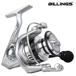 BILLINGS carrete de Metal carrete de pesca giratorio 1000-7000 arrastre máximo 12KG bola de Metal y agarre Eva para carpa Lucio carrete de pesca de lubina
