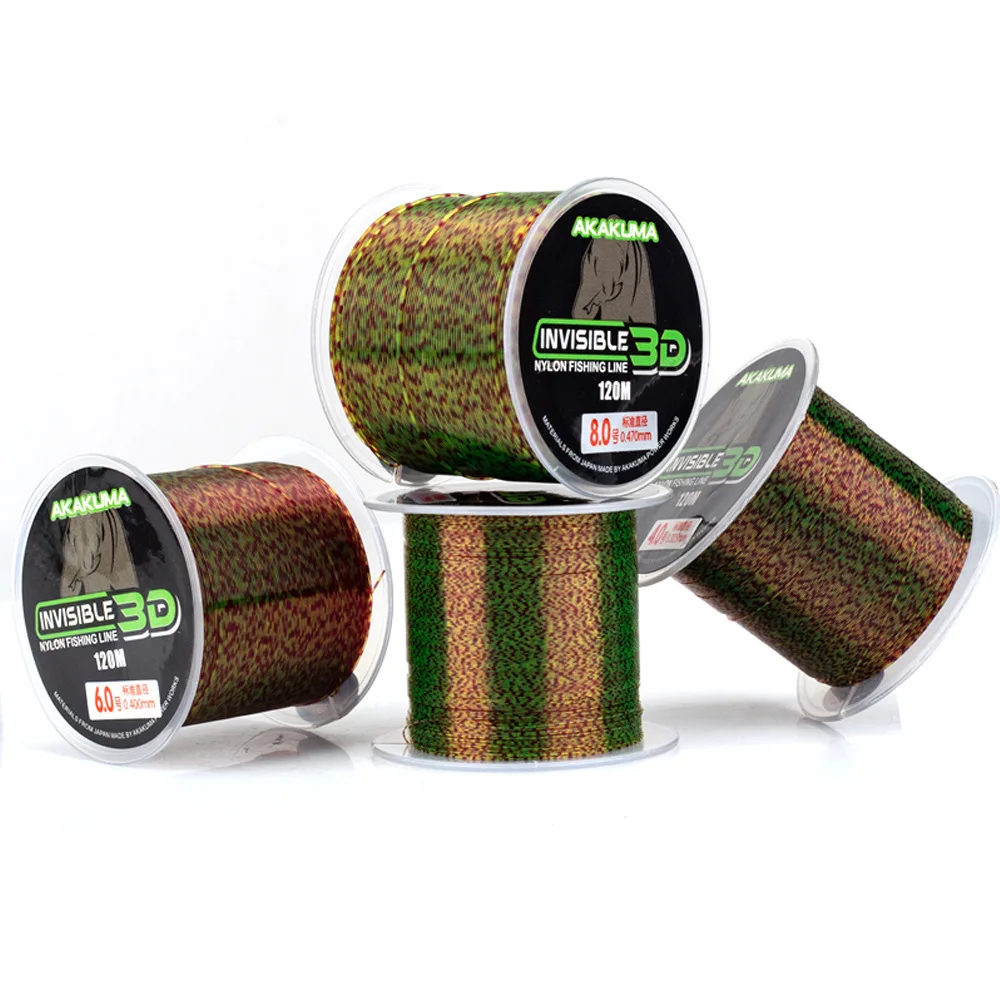 Línea de pesca Invisible de 120m, línea de revestimiento de fluorocarbono moteado, 0,148mm-0,47mm, 4,89LB-32.95LB, línea de pesca de carpa manchada súper fuerte - imagen 4