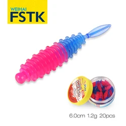 WEIHAI FSTK Señuelos blandos jig para trucha 6 cm, 1,2 g