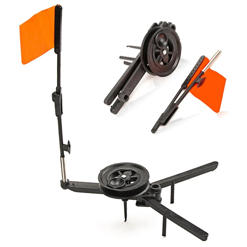 Banderas de caña de pescar en hielo para invierno, equipo de pesca en Río, Tip Up, poste de pesca en hielo, sistema de frenado conveniente, accesorio de pesca en hielo - imagen 2