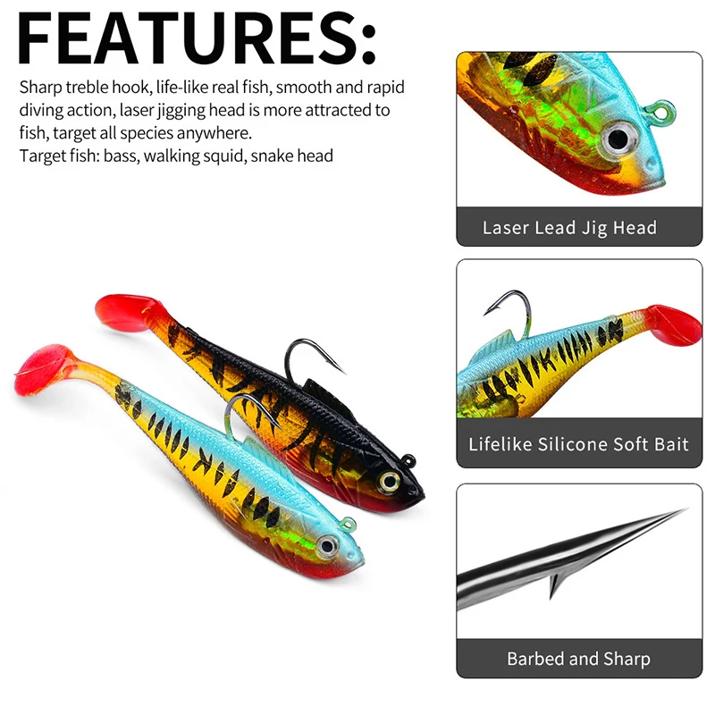 Vinilo de Silicona para Bass – Señuelo Blando de Pesca en Mar - imagen 5