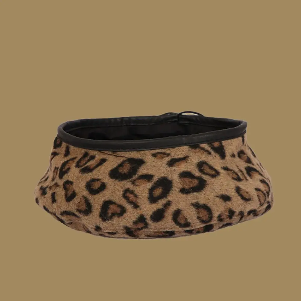 Boina con estampado de leopardo versión coreana de moda, gorra octogonal para estudiantes que combina con todo, gorra de calabaza - imagen 3
