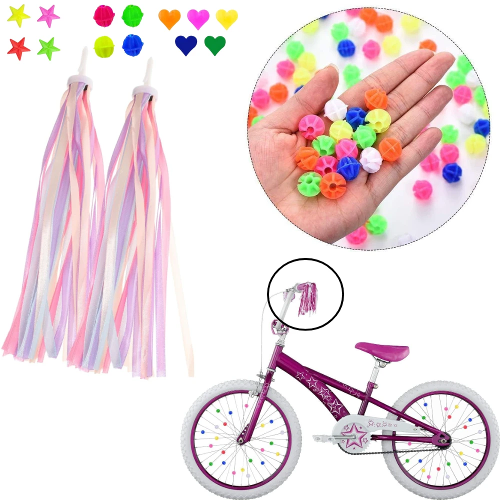 Cuentas para radios de bicicleta con clips y borlas para manillar - imagen 2