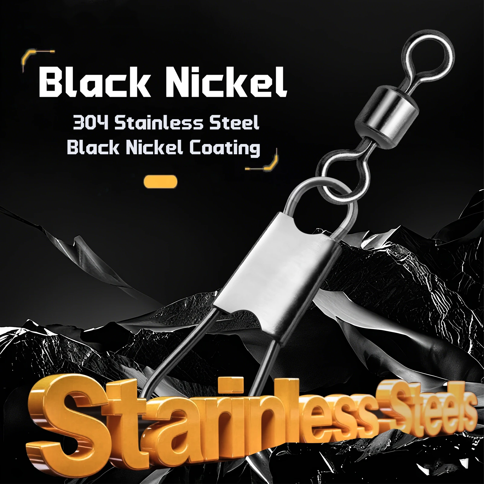 Pesca giratoria enclavamiento Snap giratorio Snap 50 Uds conectores a granel aparejos - imagen 3