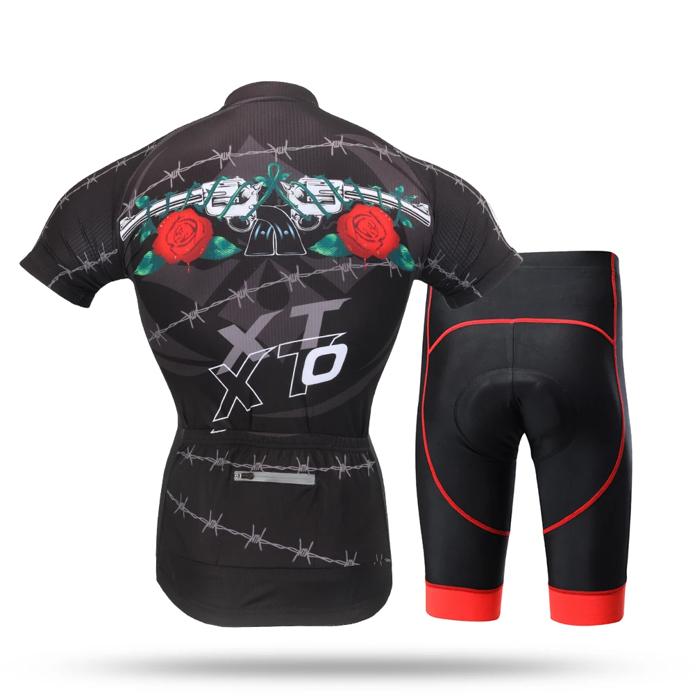 Conjunto jersey ciclista de secado rápido y culotte acolchado - imagen 4