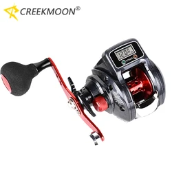 Carrete de Pesca con pantalla Digital, mano izquierda/derecha, contador de línea de perfil bajo, equipo de aparejos de Pesca con Carretilha Pesca 6,3: 1 13 + 1BB