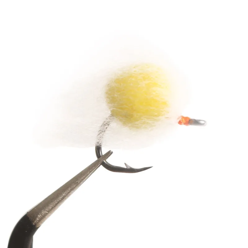 Señuelo de pesca de alta presión, anzuelos de 6 piezas para peces blancos, huevos, Mosca, Boca de caballo flotante, cebo negro, tierra de pesca, suministros biónicos - imagen 2