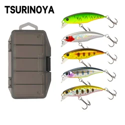 TSURINOYA DW69 - Señuelo shad 48mm lubina