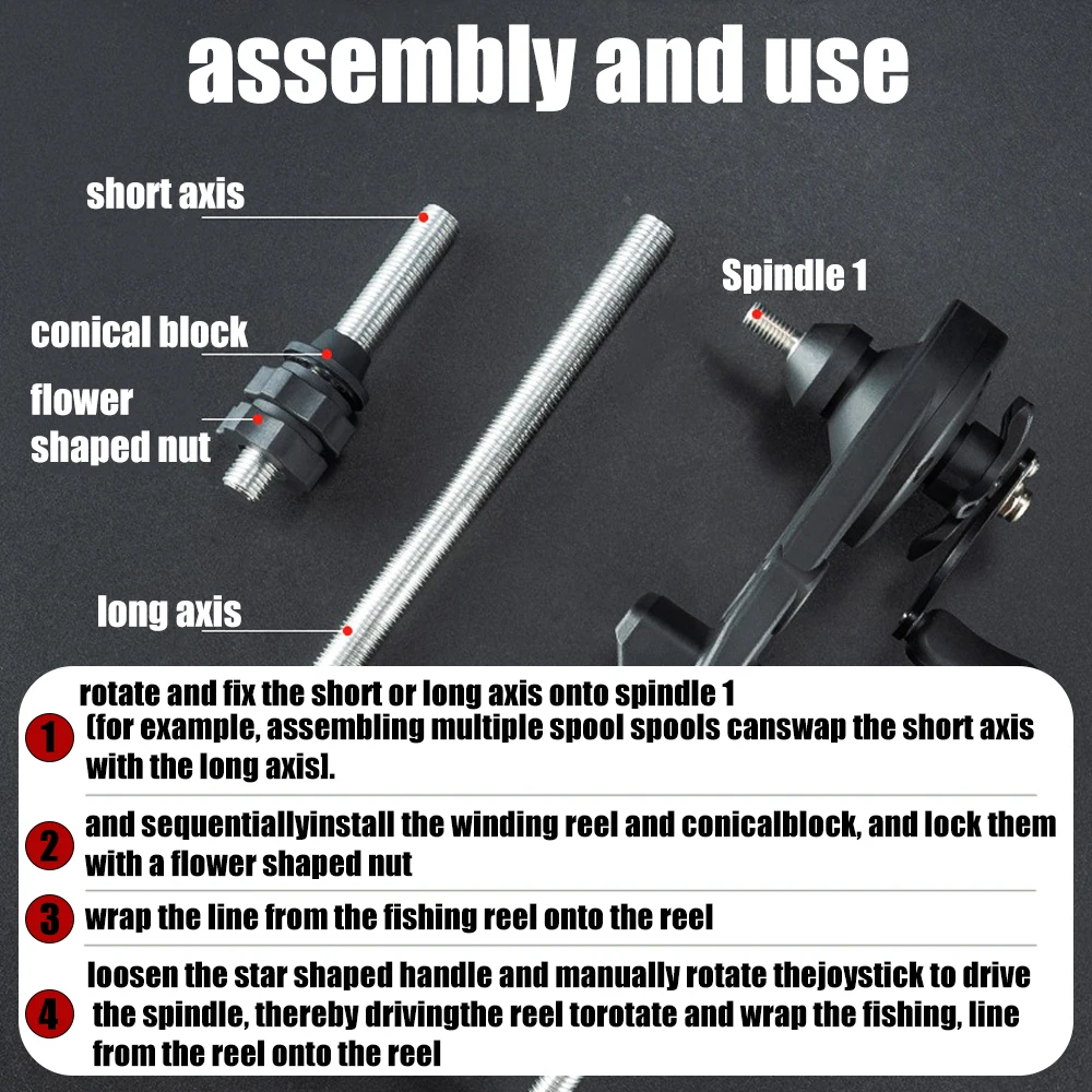 Bobinadora de línea de pesca ligera portátil, bobinadora de línea resistente antioxidante, accesorios de pesca, herramientas de pesca para carrete de pesca - imagen 3