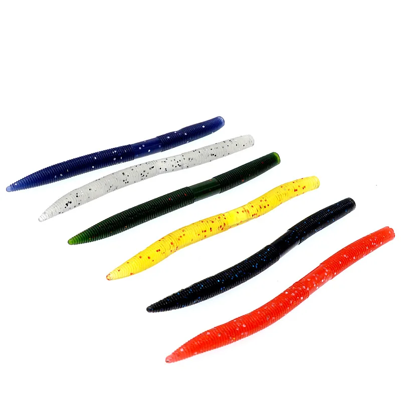 Señuelo de pesca gusano grande y grueso cebo suave gusano de tierra de mar 14cm/8,5g señuelos artificiales aparejos 6 unids/bolsa - imagen 4