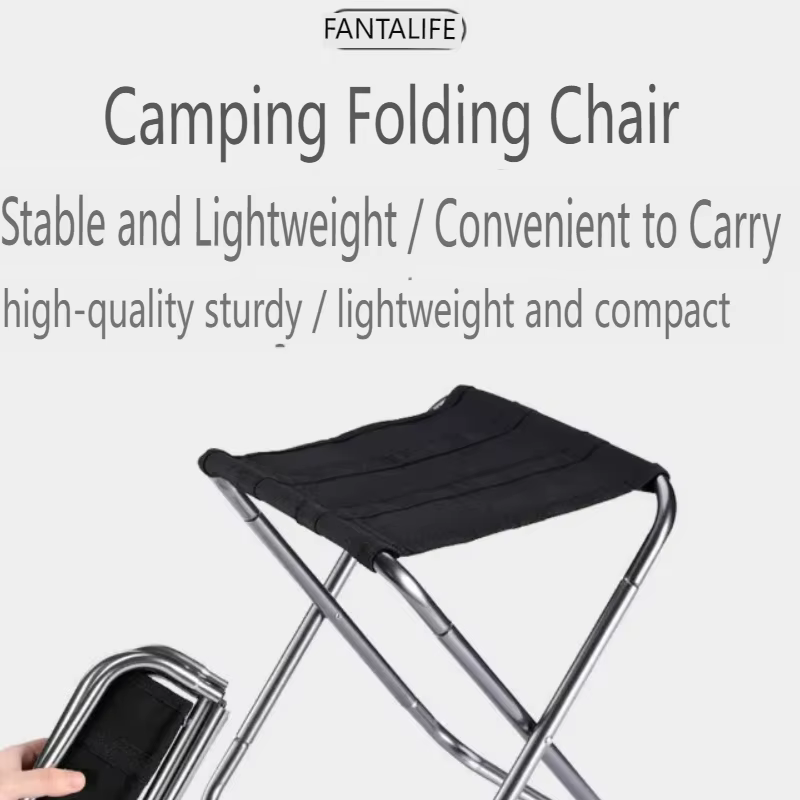 SANLIKE Silla plegable ultraligera aluminio – Taburete pesca compacto - imagen 3