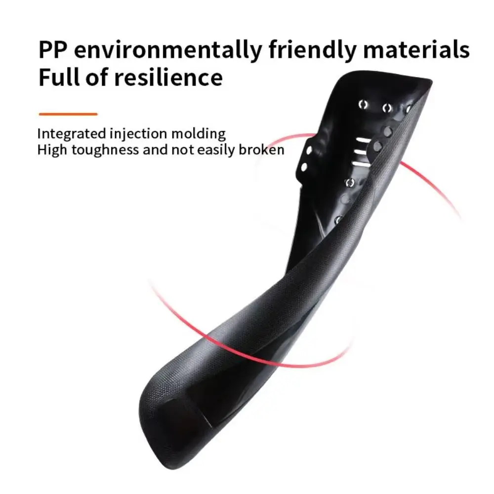 Guardabarros de plástico duradero para bicicleta de montaña, alas delanteras y traseras negras, accesorios para ciclismo - imagen 2