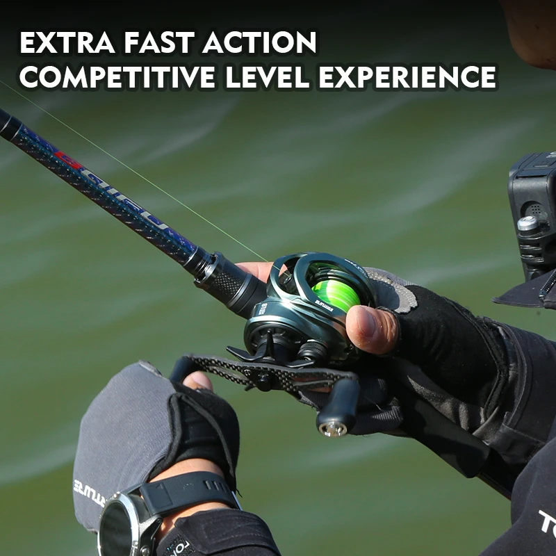CEMREO-caña de pescar de fundición giratoria, guías de anillo redondo Fuji, ligera, de fibra de carbono, aparejos BAIFU - imagen 5