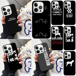 Funda de teléfono con citas de Cane Corso Mastiff para iPhone 17 Air 16 15 14 12 13 PLUS 11 PRO MAX