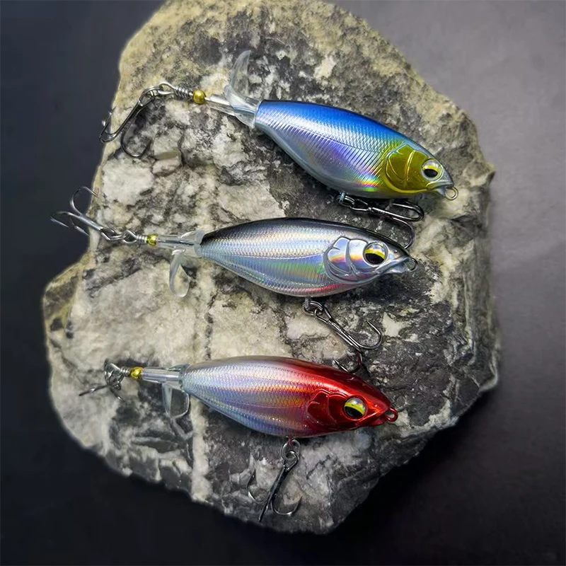 Whopper Popper-señuelo de pesca Topwater, cebo Artificial, Plopper duro, cola giratoria suave, aparejos de pesca - imagen 2