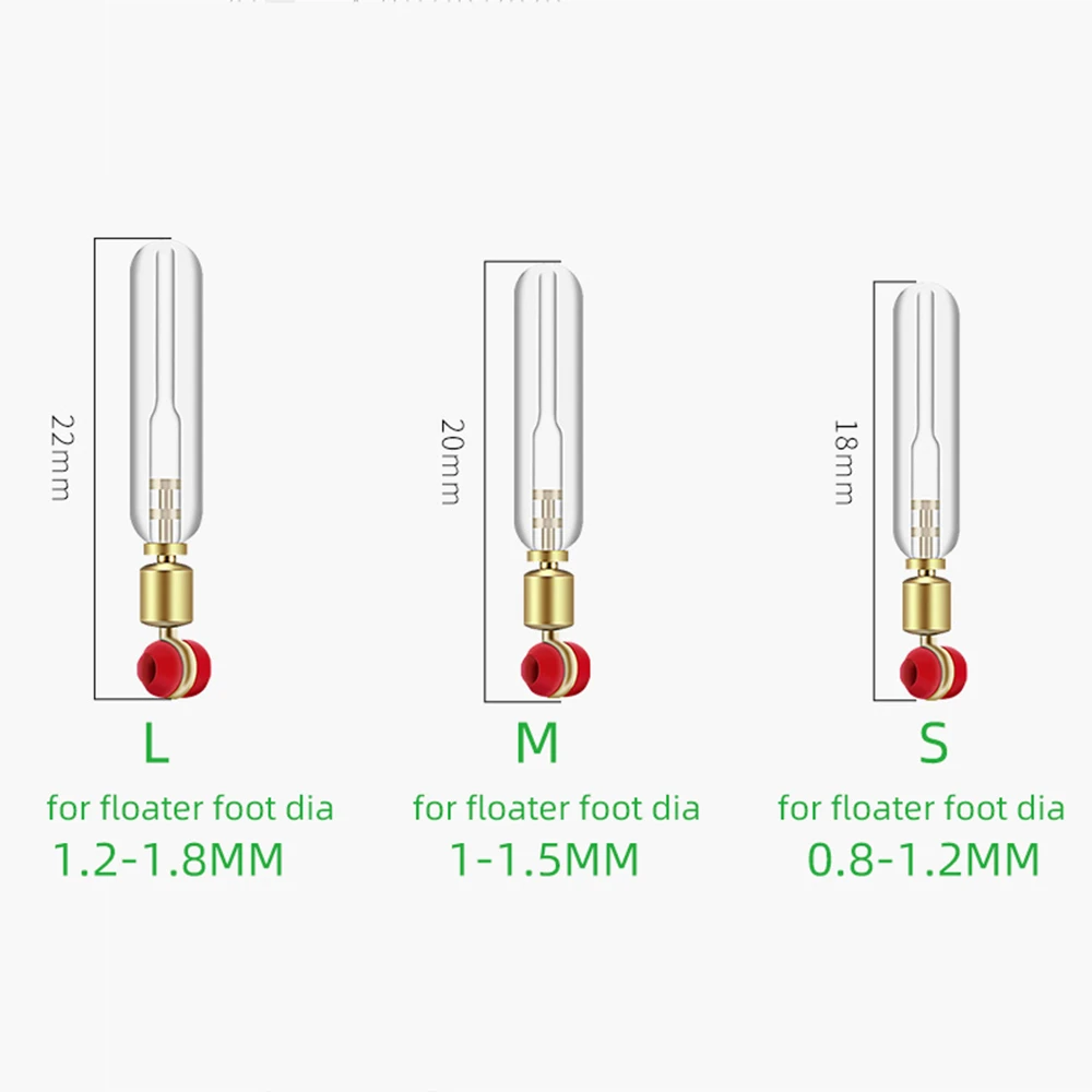 DNDYUJU 10 Uds soporte de flotador de pesca de silicona cabeza de cobre giratoria de 360 grados accesorios de descanso de flotador anti nudo libremente - imagen 2