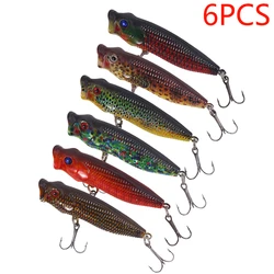 6 uds Jerkbait Minnow cebo duro Wobblers artificiales para Lucio Trolling ojos 3d pez Swimbait Crankbaits Señuelos de Pesca conjunto aparejos