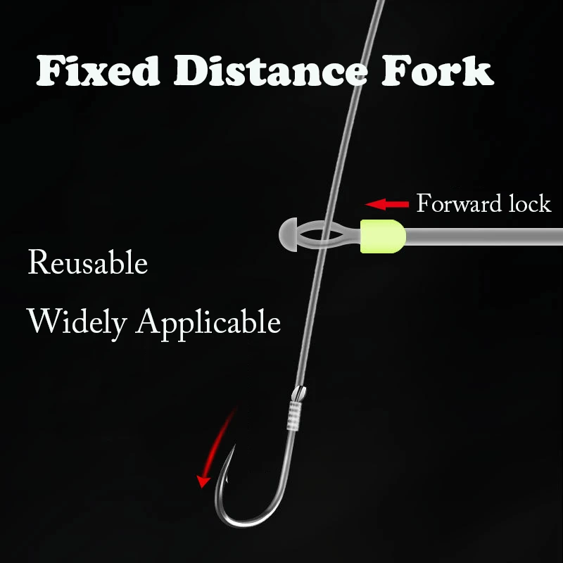 500 unids/lote distancia fija horquilla frijol doble gancho divisor conector de pesca línea de silicona antienredos accesorios de aparejos de pesca - imagen 5