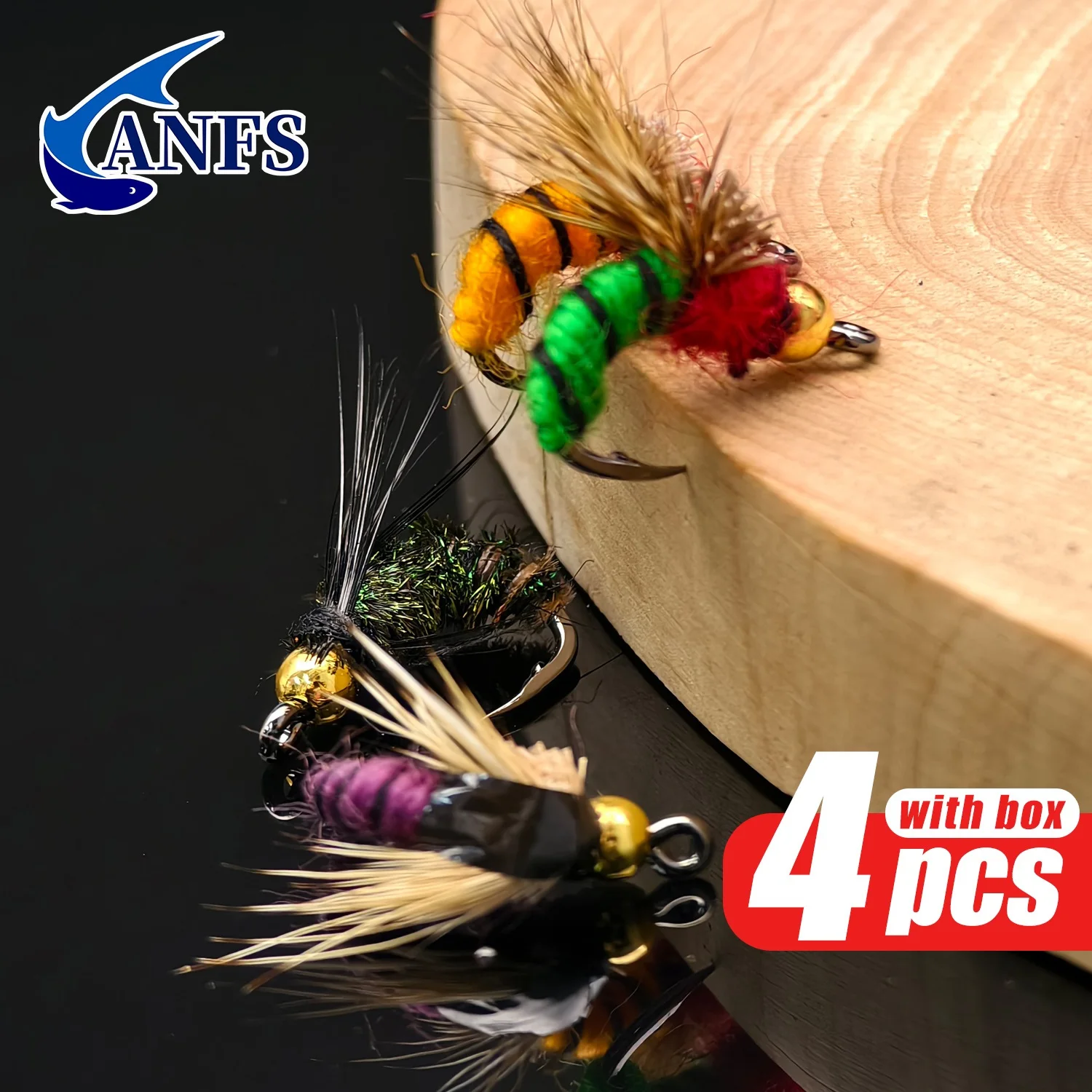 ANFS Juego caja moscas pesca trucha carpa - imagen 5