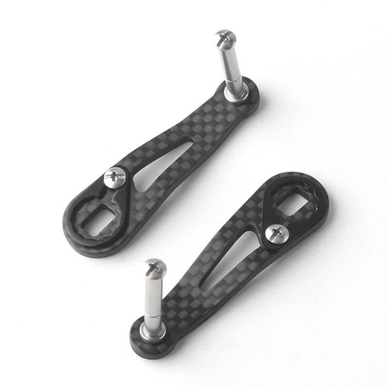 Kawa-mango de carrete de pesca con mango de fibra de carbono, longitud de balancín de pesca en hielo, tamaño del agujero de 62mm, 8x5 y 7x4mm, traje Ab/Dai/shim DIY, 1 ud. - imagen 2