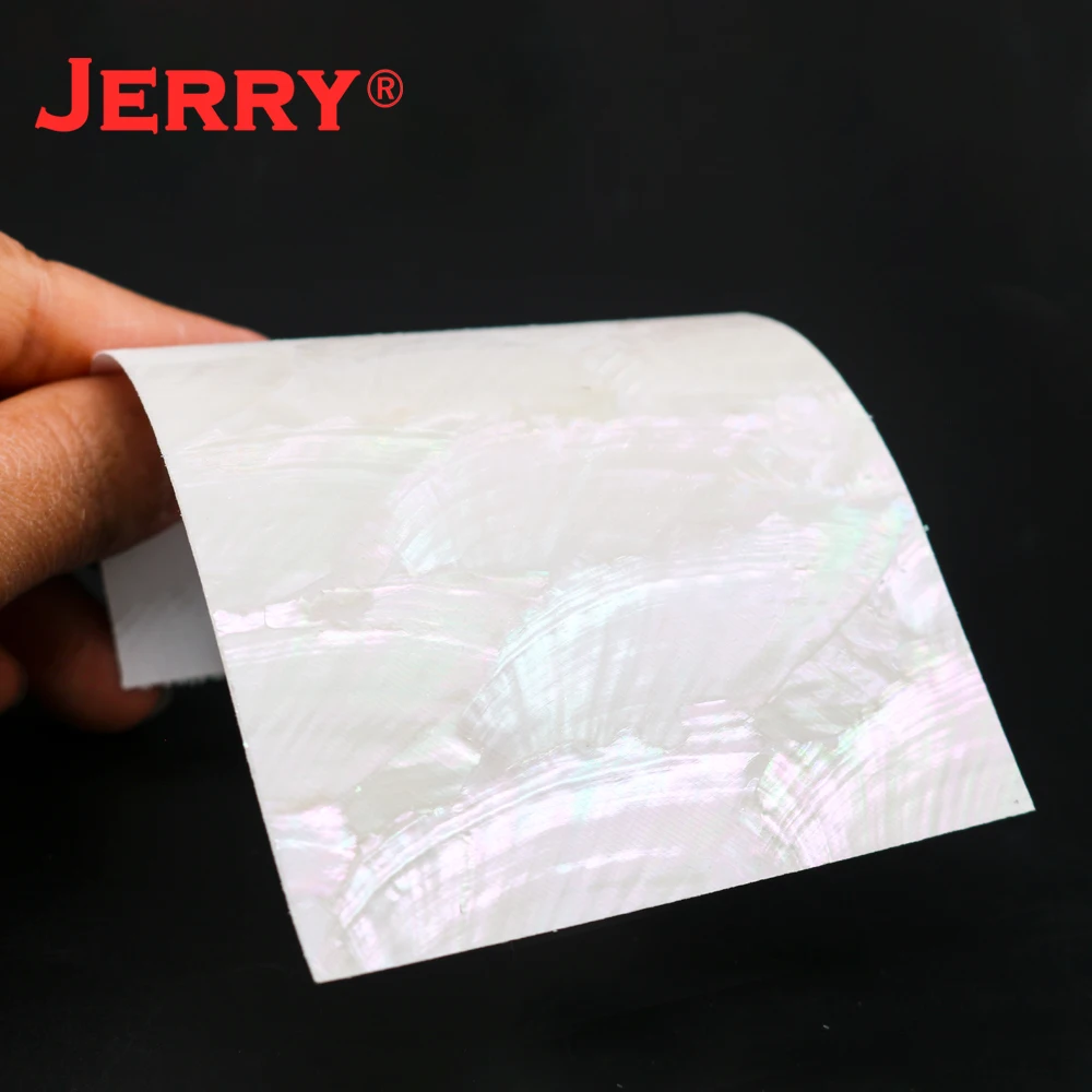 Jerry, 1 pieza, concha de abulón Natural, lámina de concha madre, 140x80, cuchara DIY, Señuelos de pesca de lámina laminada de perlas, Material con incrustaciones de rebanadas - imagen 3