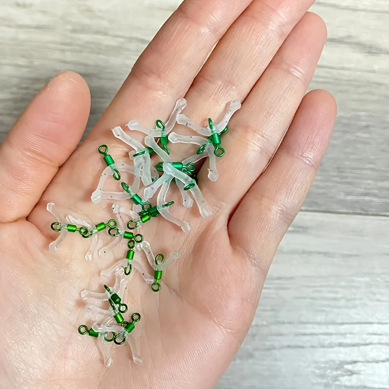 30 Uds. Conectores giratorios en forma de 8, antienredos de PVC para pesca, divisor de sedal para aparejos seguros - imagen 5