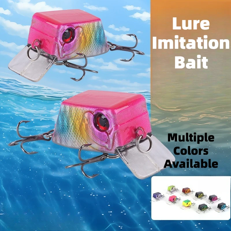Color aleatorio 1 pieza Crankbait cuadrado 4,5 cm/1,77 pulgadas 7g cebo biónico aparejos de pesca Señuelos de pesca cebo