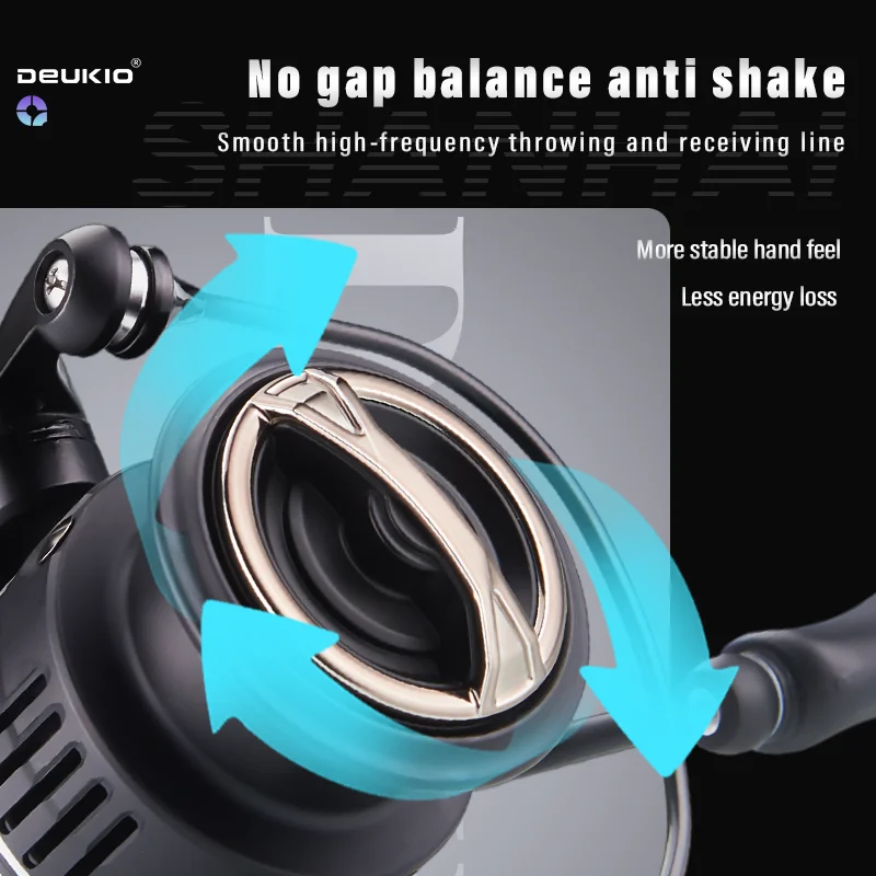 Carrete de pesca giratorio ligero negro 6 + 1 bola 8kg arrastre cuerpo de fibra de carbono Anti agua de mar para bobina de pesca de agua dulce de agua salada - imagen 5